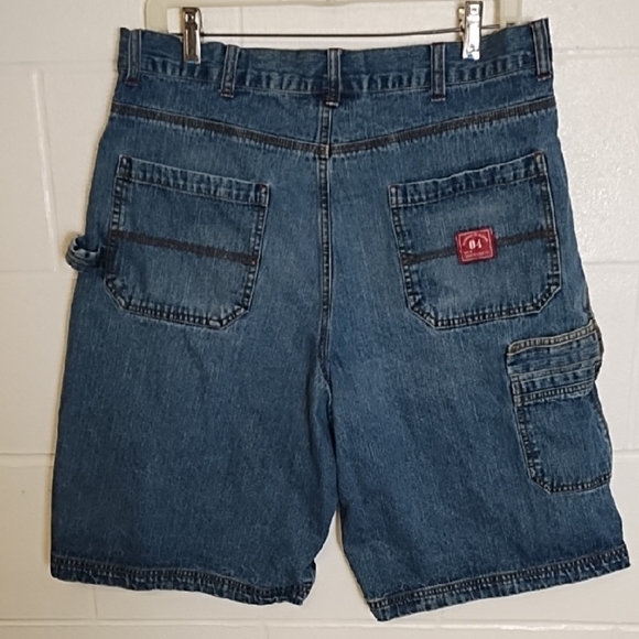 Men's Blue Denim Cargo Shorts - Picture 1 of 13